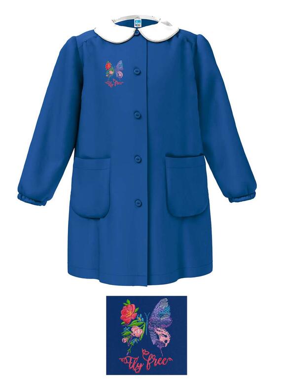 Siggi Happy School girl school apron 33GR3910 Flowers and Butterfly